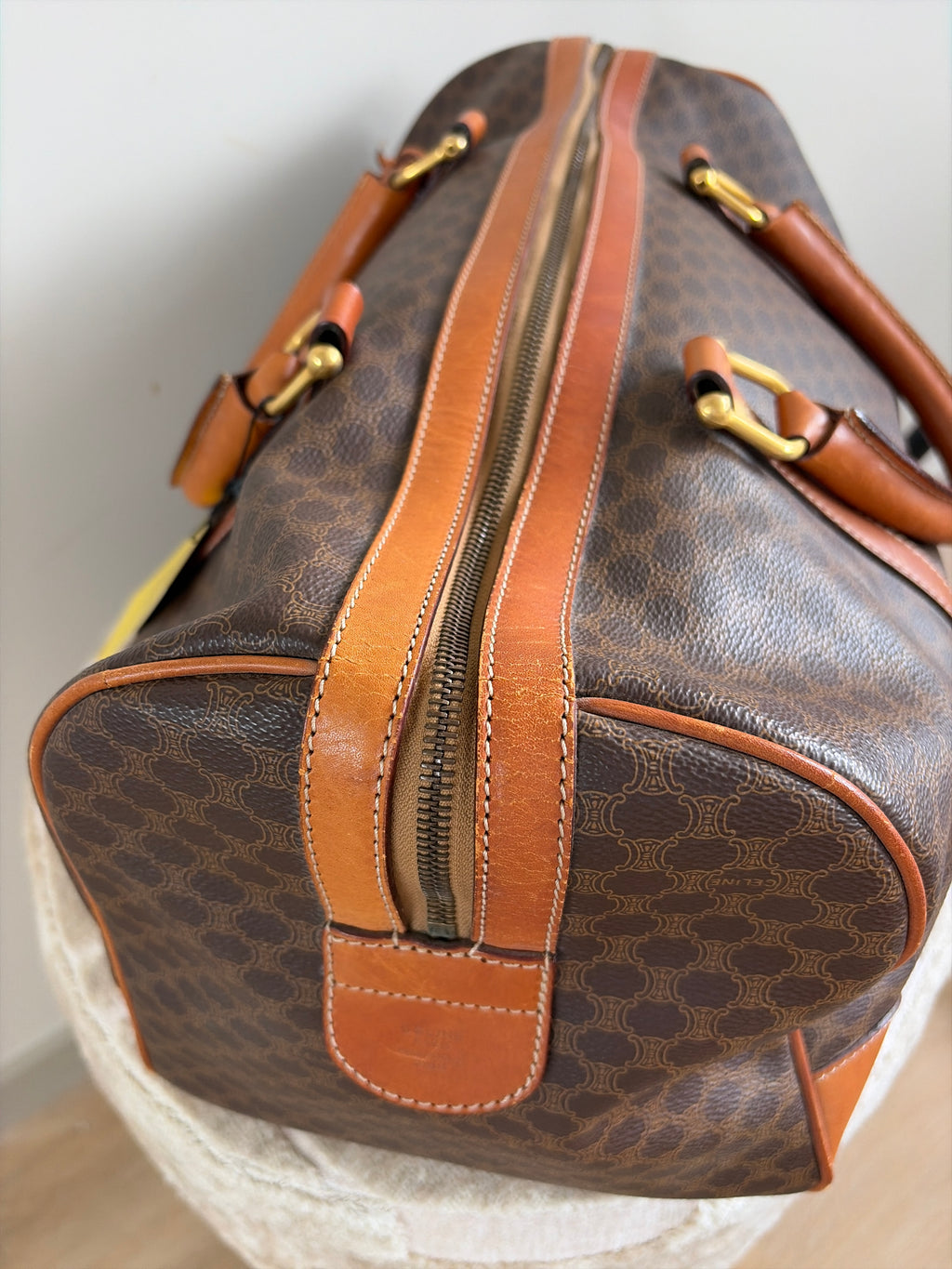 TRE99 - CELINE Macadam Canvas Boston Bag - 12