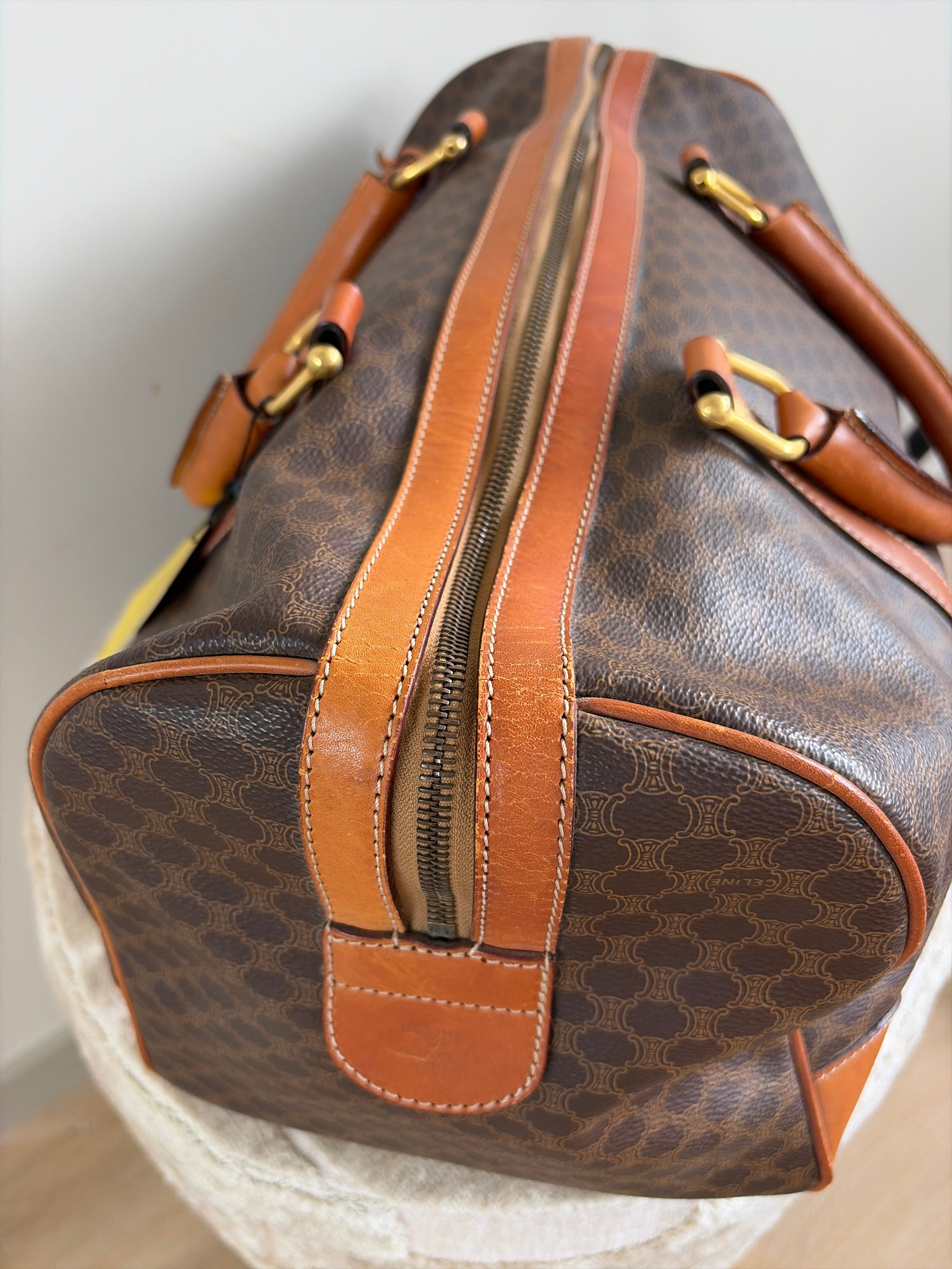 TRE99 - CELINE Macadam Canvas Boston Bag - 12