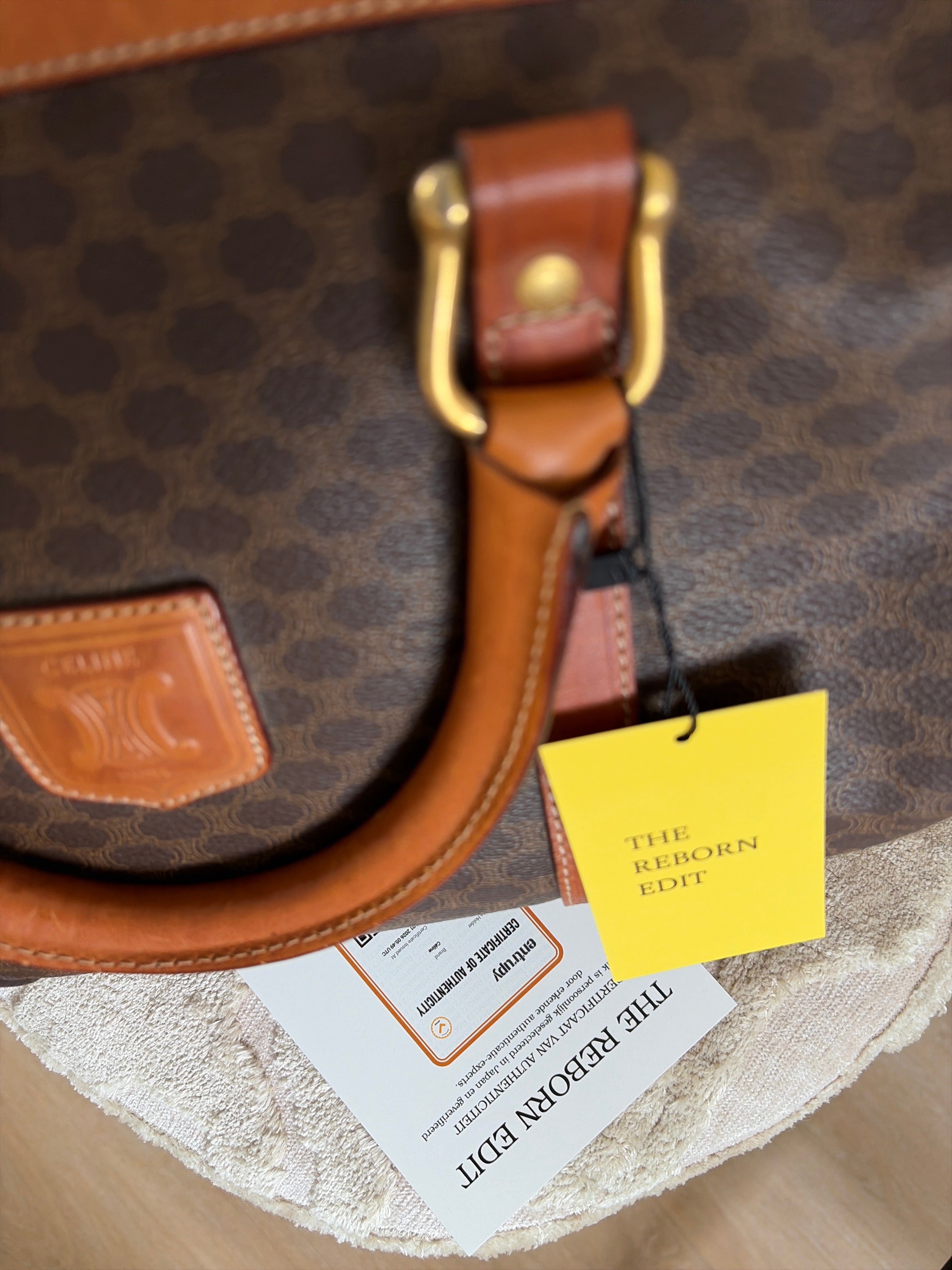 TRE99 - CELINE Macadam Canvas Boston Bag - 18