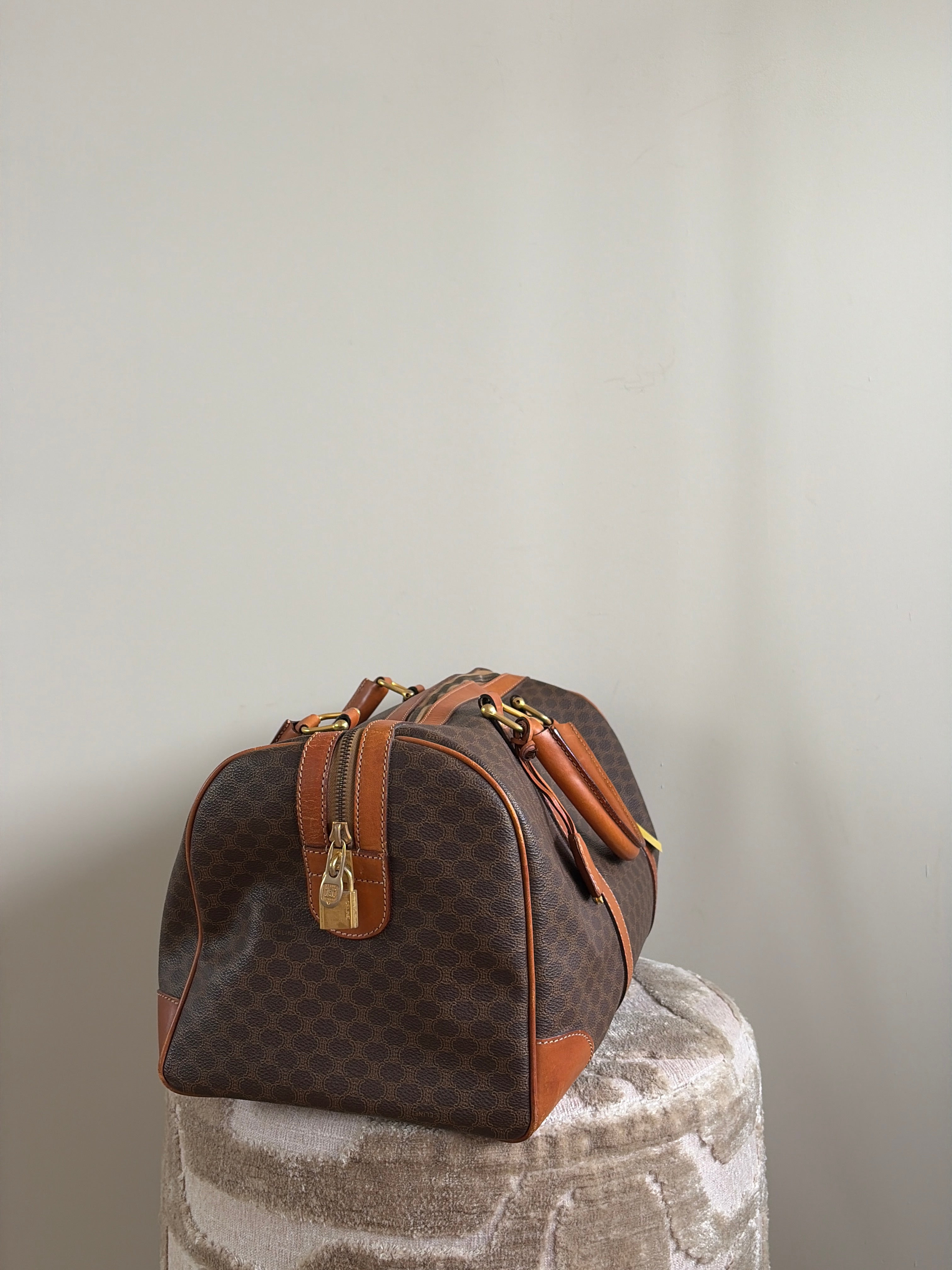 TRE99 - CELINE Macadam Canvas Boston Bag - 2