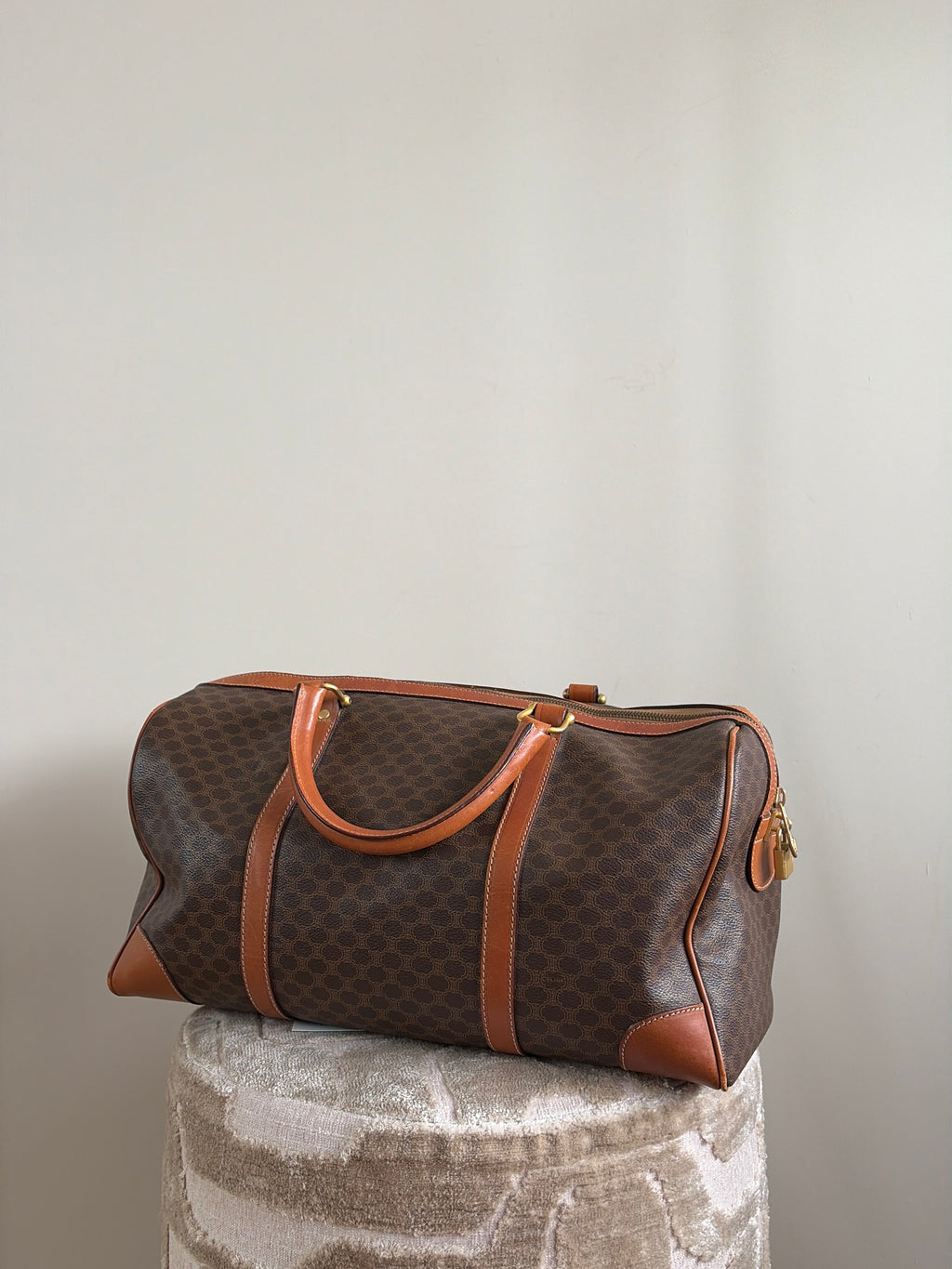 TRE99 - CELINE Macadam Canvas Boston Bag - 3