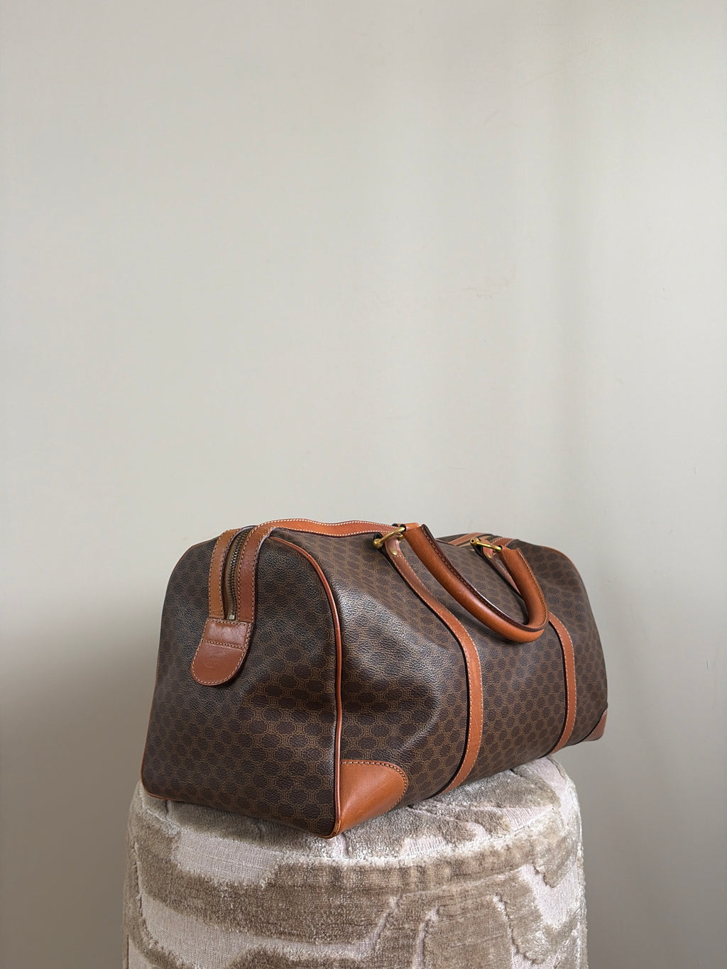 TRE99 - CELINE Macadam Canvas Boston Bag - 4