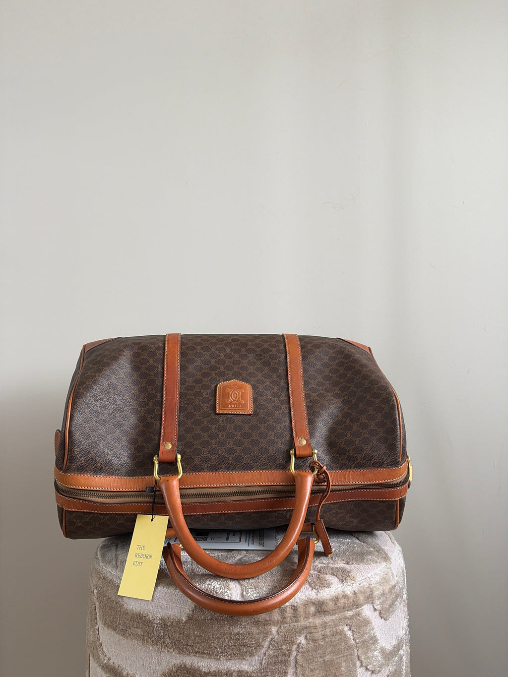 TRE99 - CELINE Macadam Canvas Boston Bag - 6