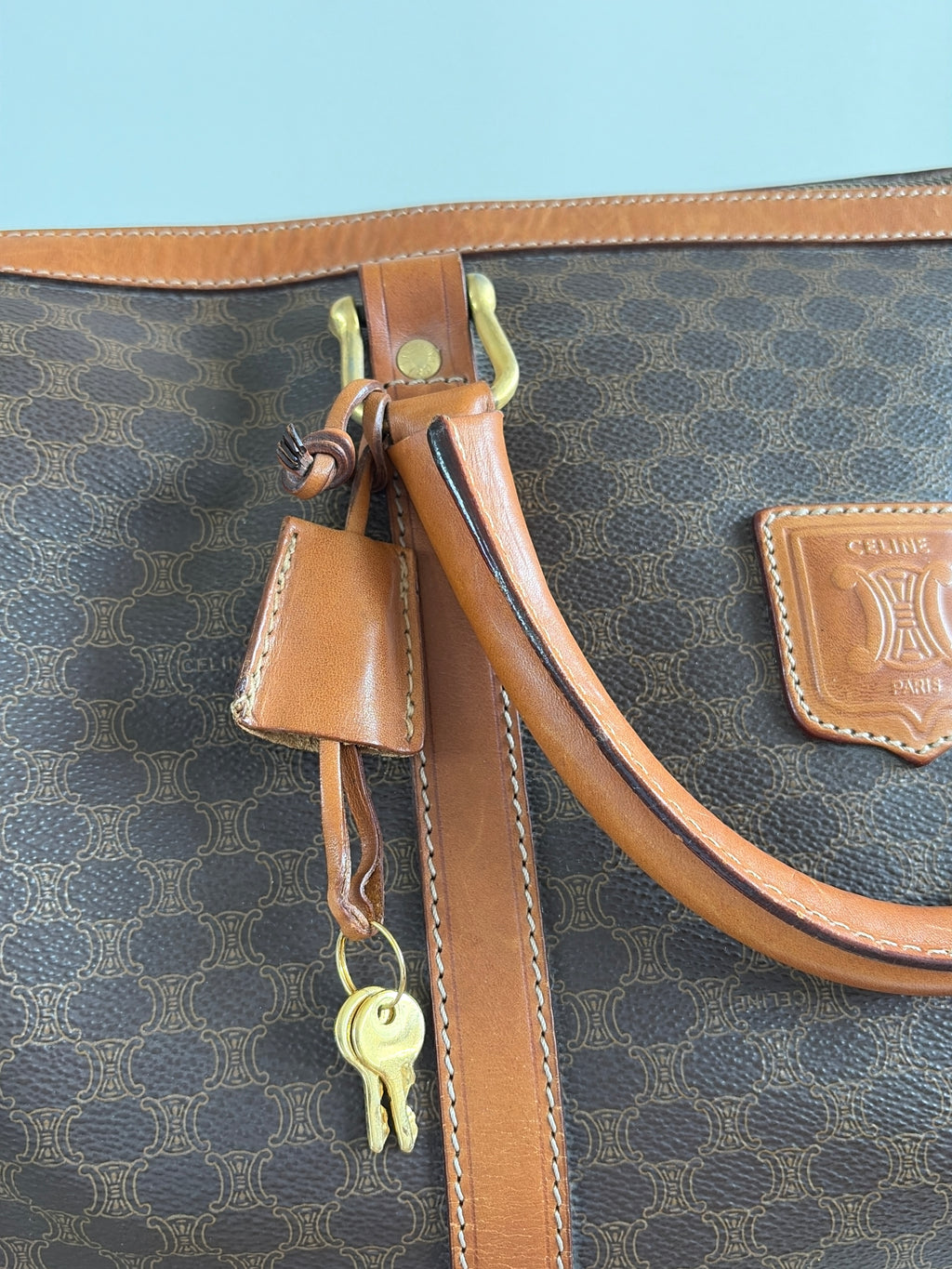 TRE99 - CELINE Macadam Canvas Boston Bag - 7