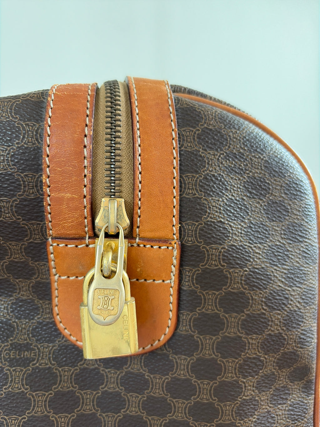 TRE99 - CELINE Macadam Canvas Boston Bag - 9