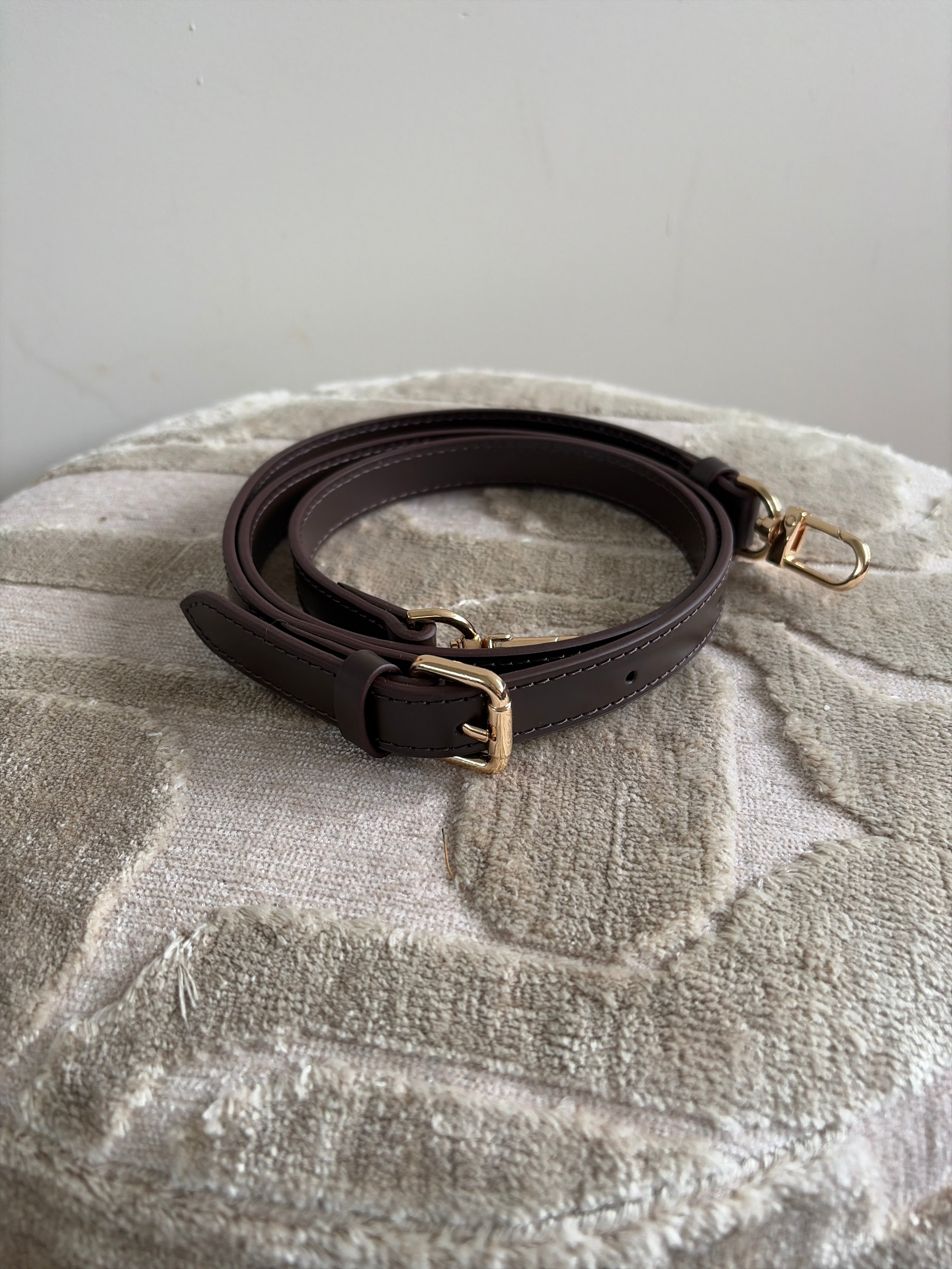 Vachetta crossbody strap - donkerbruin (Speedy, Alma, Neverfull, Keepall) - 1